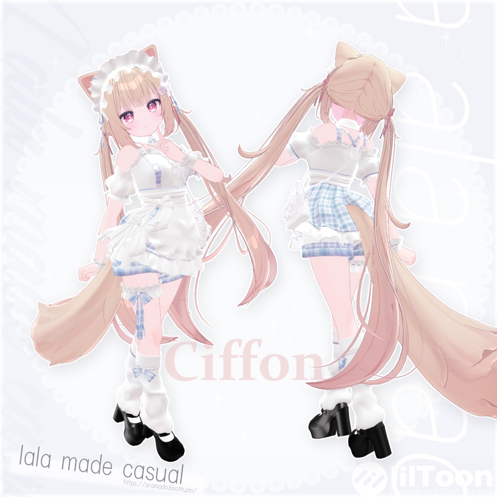 【9アバター対応】lalamaid casual【VRChat想定】