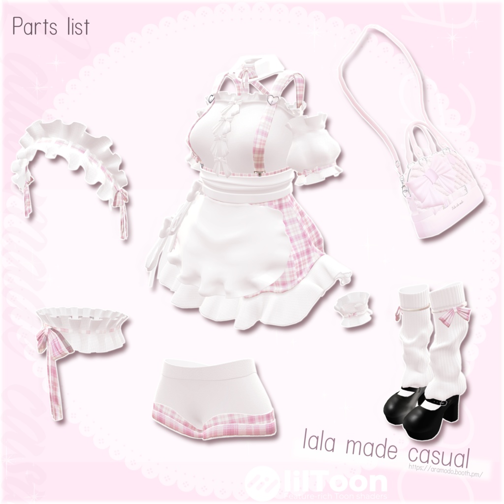 【9アバター対応】lalamaid casual【VRChat想定】