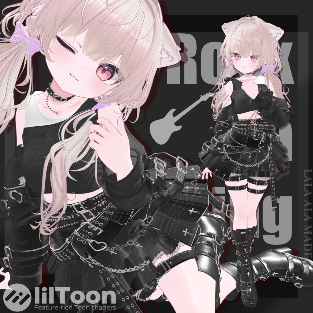 【9アバター対応】Rock ala clothing【VRChat想定】
