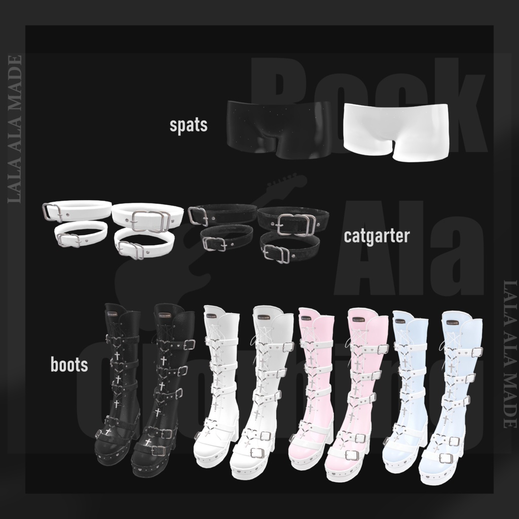 【9アバター対応】Rock ala clothing【VRChat想定】