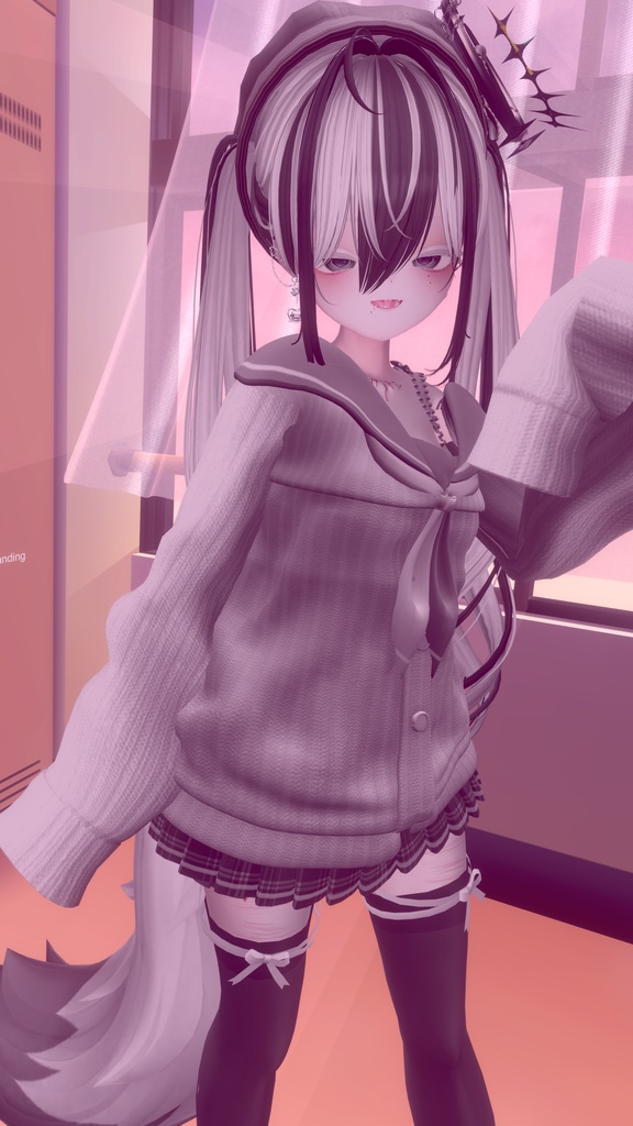 【9アバター対応】Off Shoulder Melty Sailor【VRChat想定】