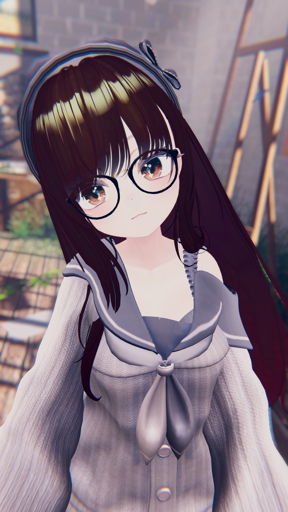 【9アバター対応】Off Shoulder Melty Sailor【VRChat想定】