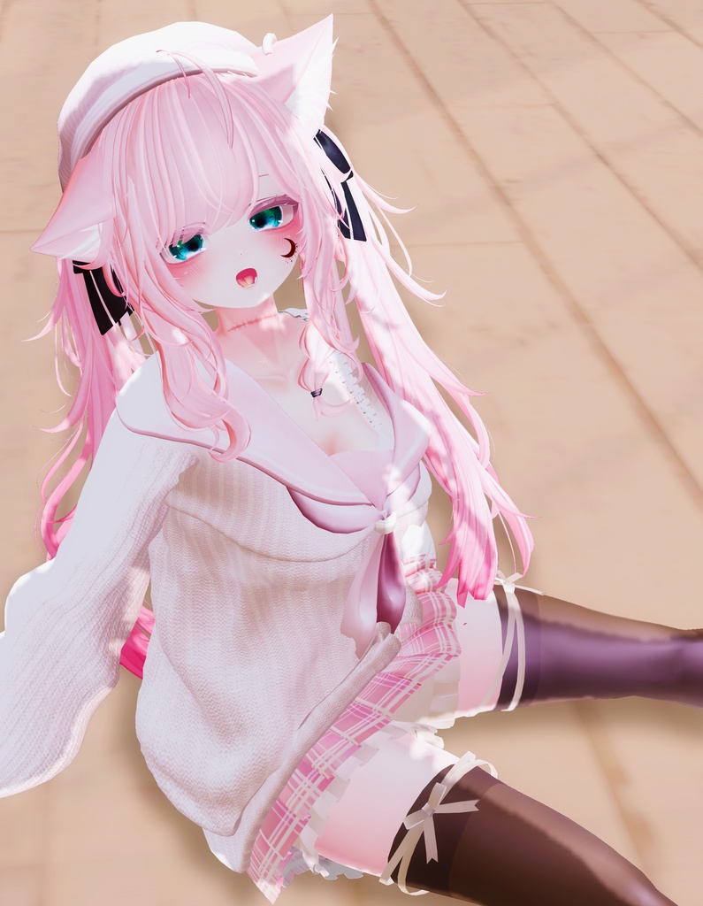 【9アバター対応】Off Shoulder Melty Sailor【VRChat想定】