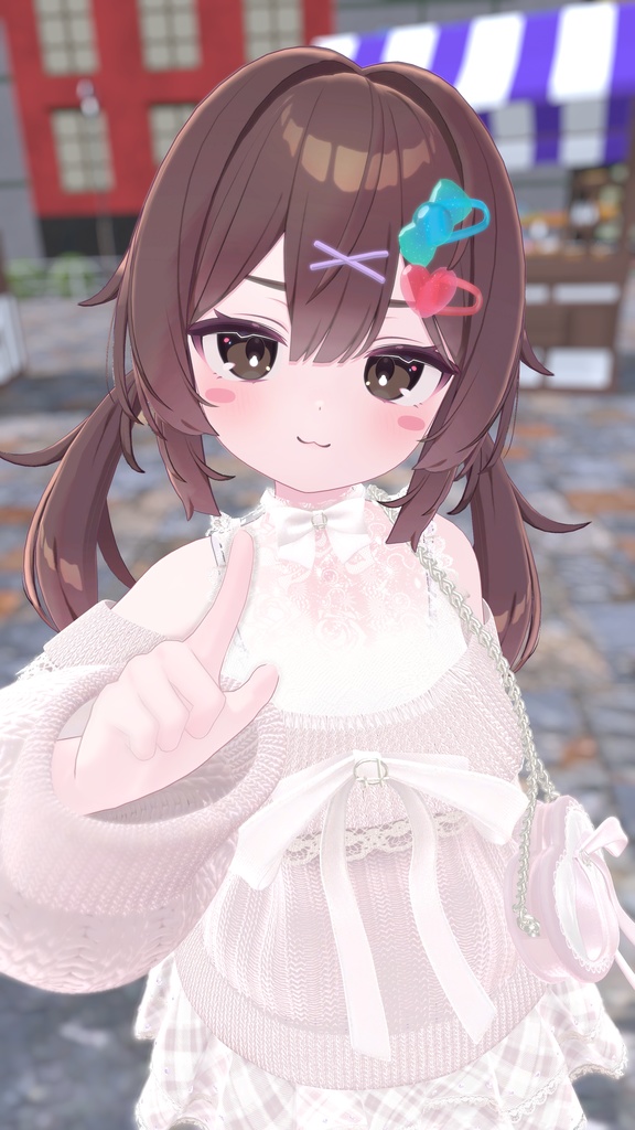 【12アバター対応】Sweet Ribbon Knit【VRChat想定】