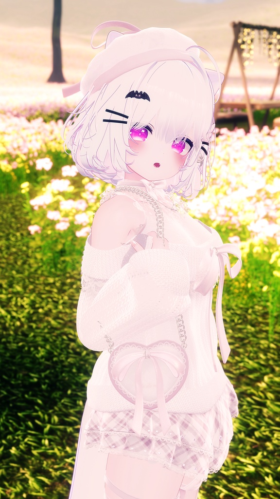 【12アバター対応】Sweet Ribbon Knit【VRChat想定】
