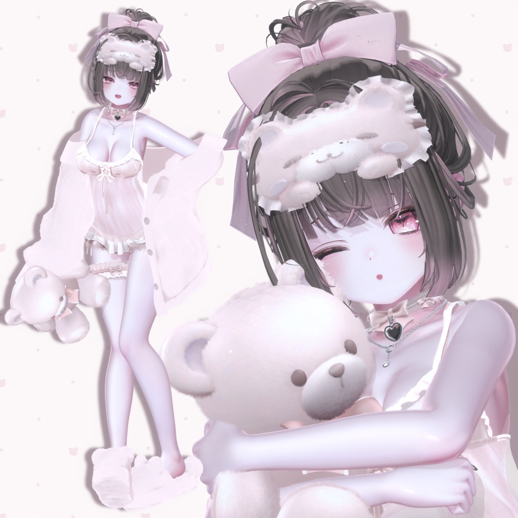 【12アバター対応】Dreamy Bear【VRChat想定】