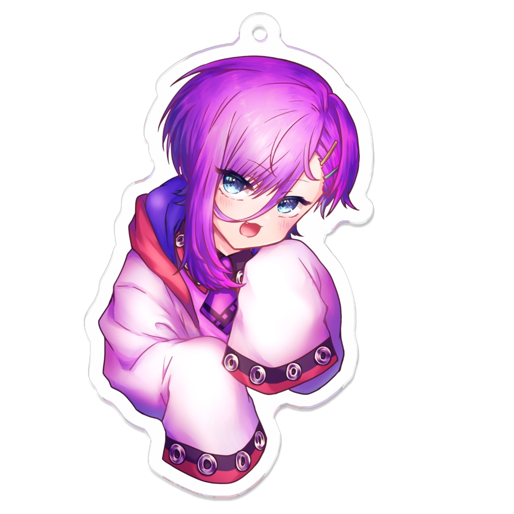 紫ノ月ルミネアクリルキーホルダー