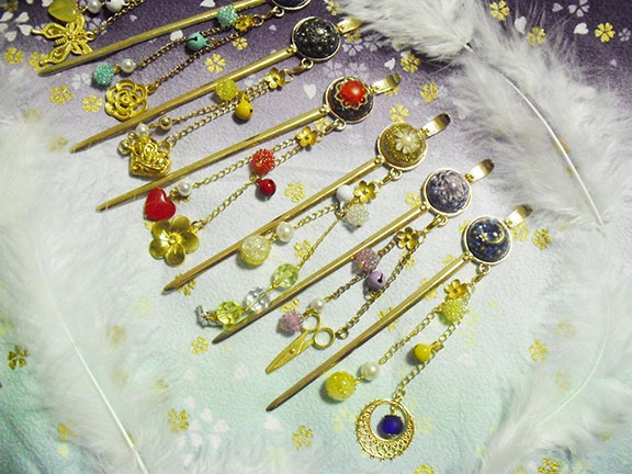 刀剣乱舞イメージ簪【近侍の霊力石】