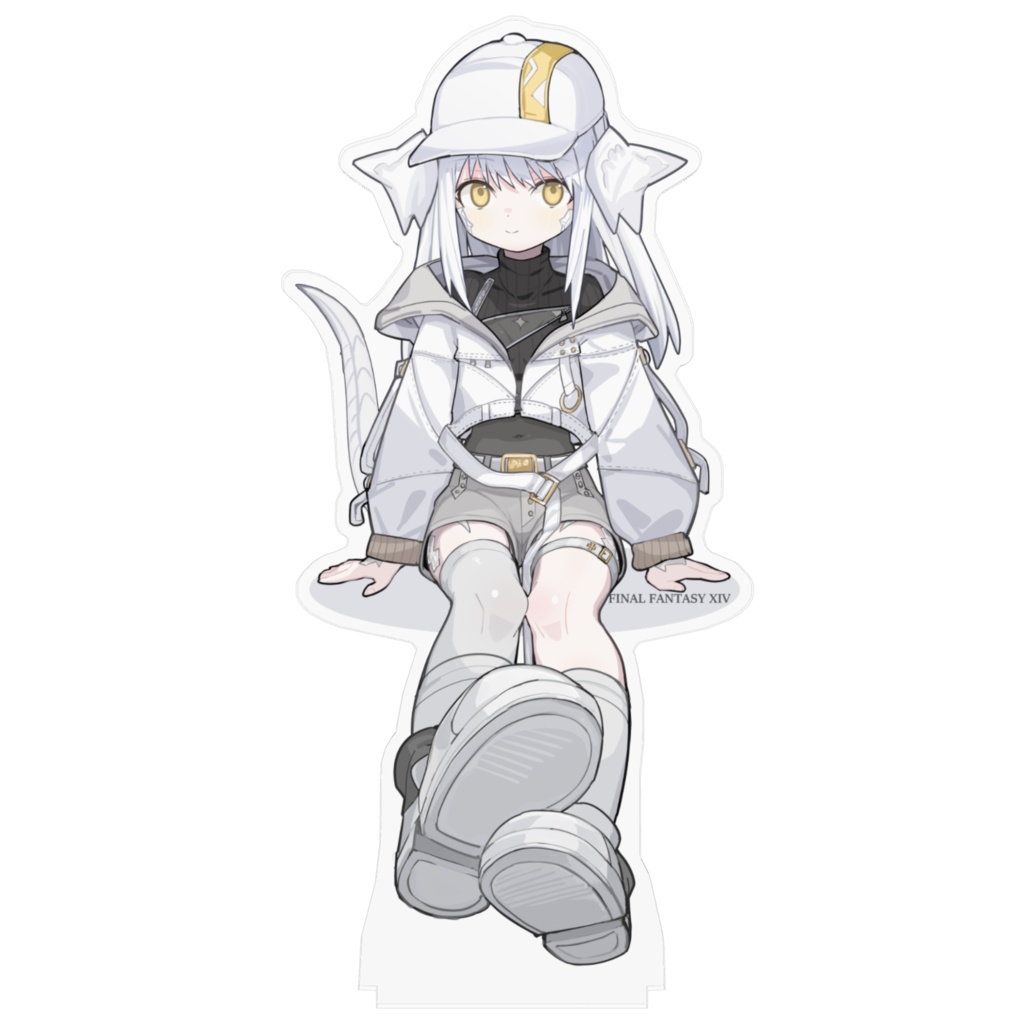 【FF14】うちの子白アウラちゃんとデート!なアクリルフィギュア