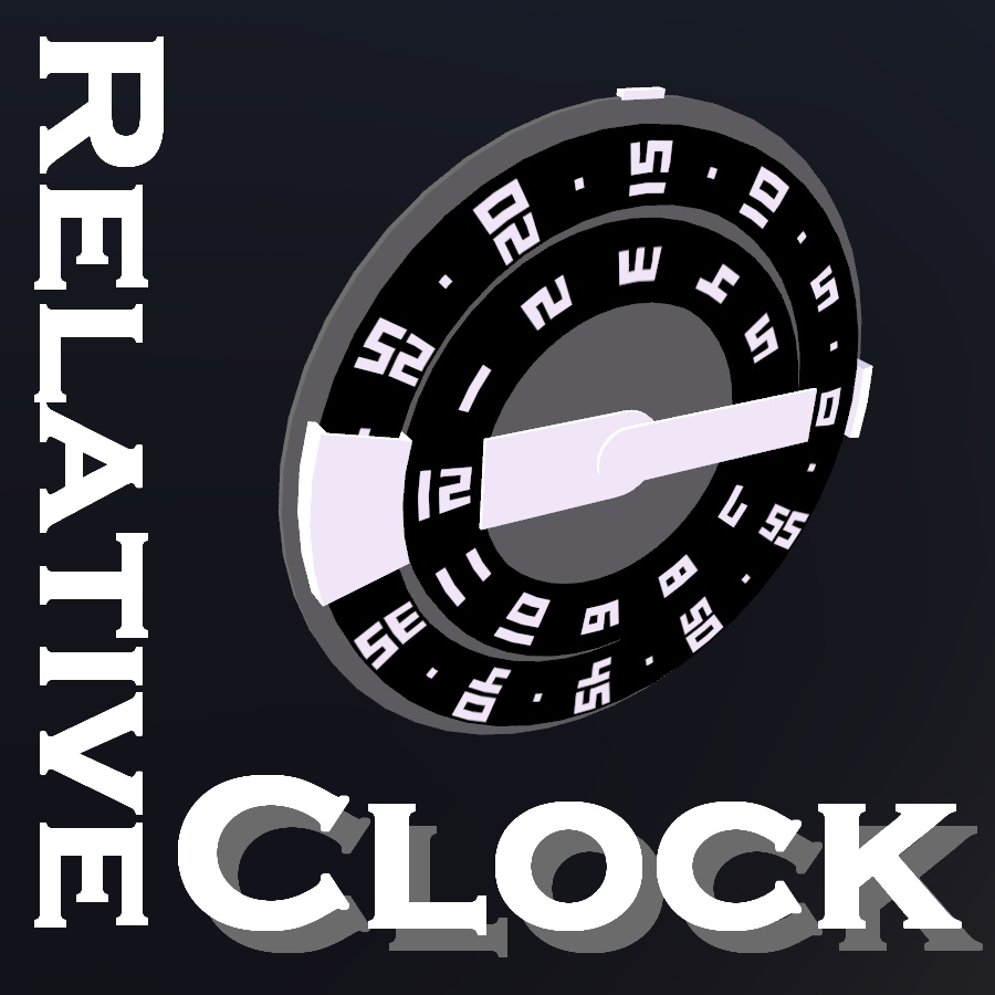 [VRChat インテリア] Relative Clock：文字盤が回る不思議な時計