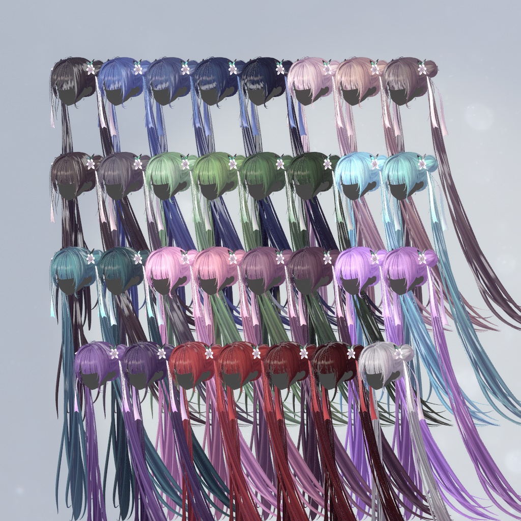 Oriental Double Bun Hair