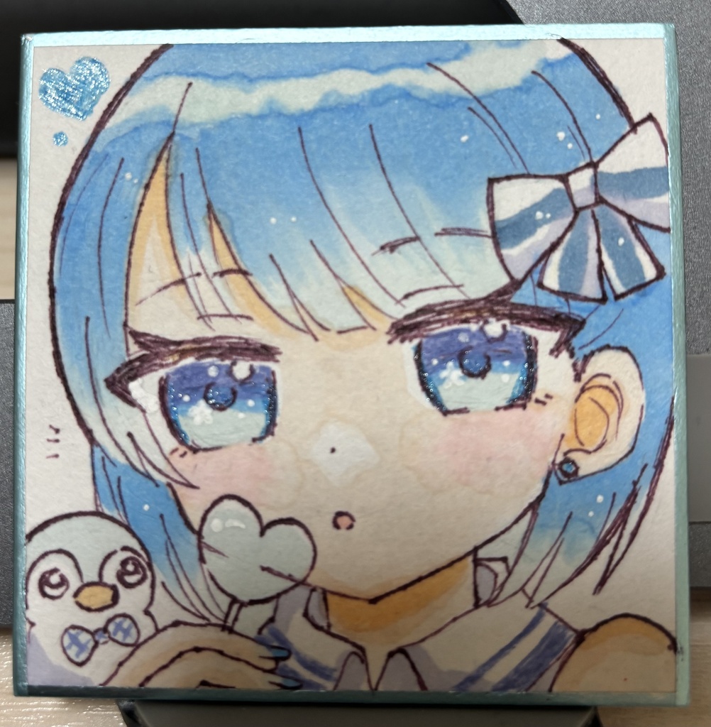 桐谷遥　イラスト色紙