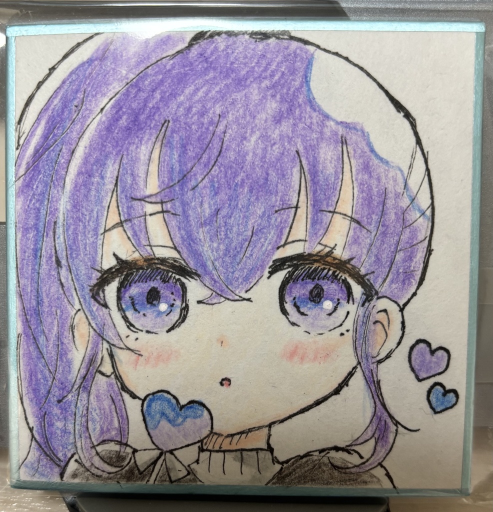 朝比奈まふゆ　手描き色紙