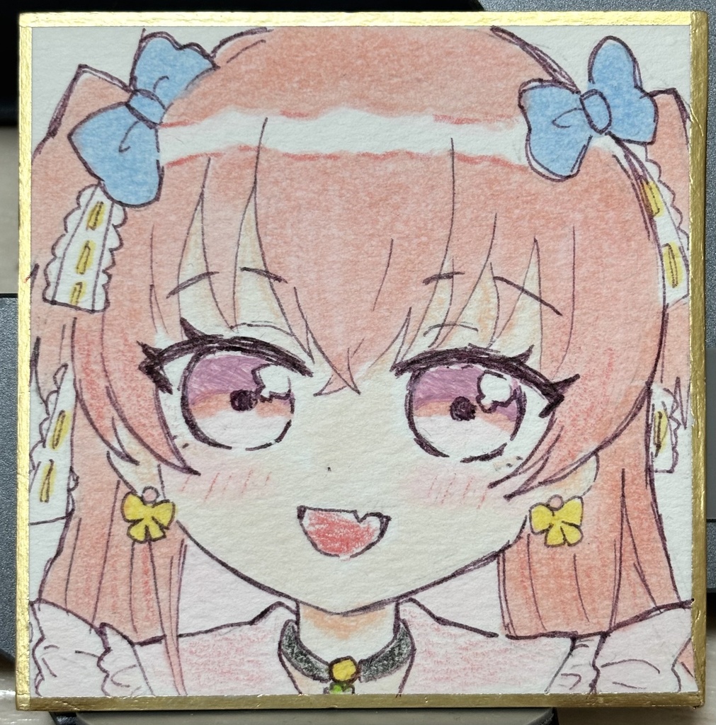 桃井愛莉　手描き色紙