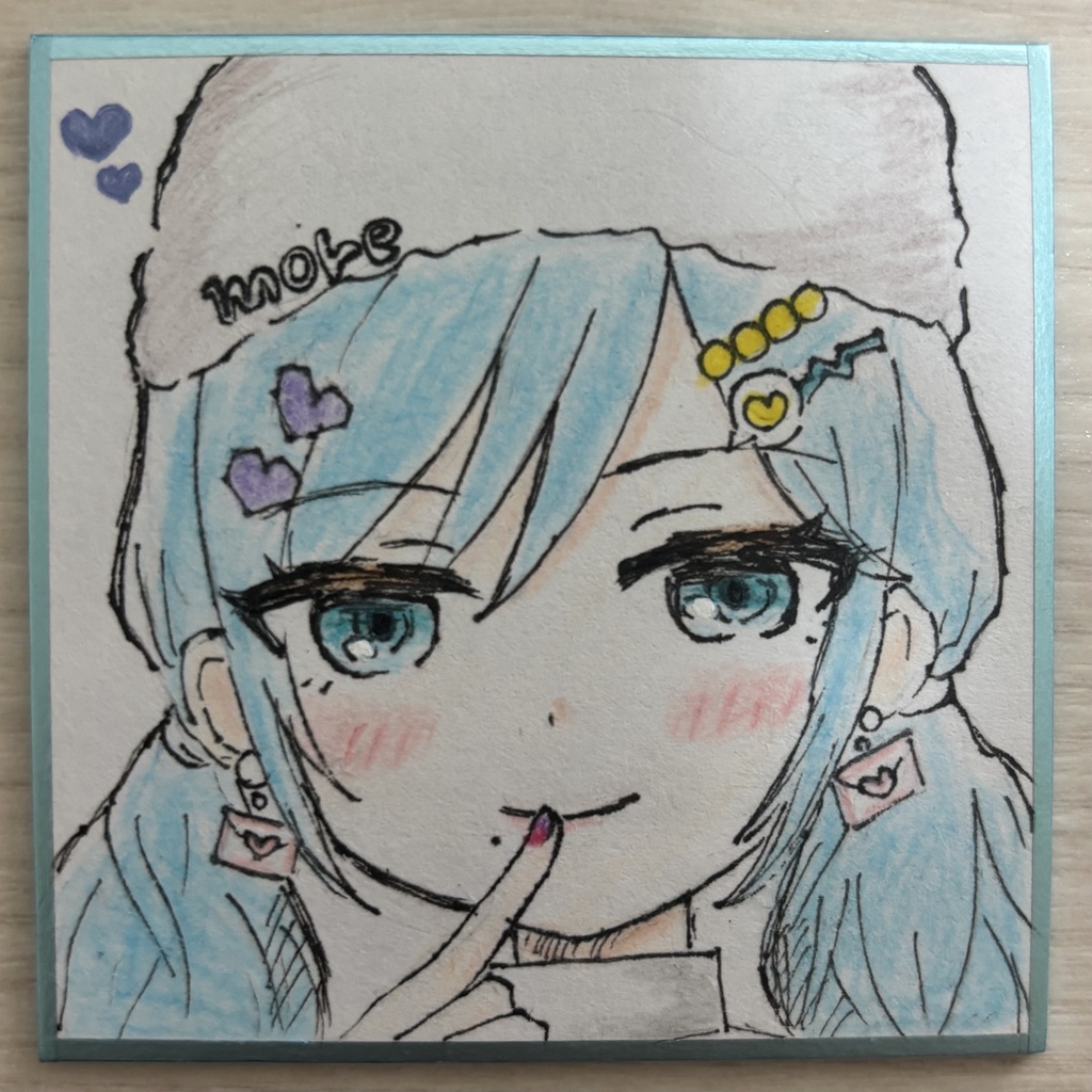 日野森雫　手描き色紙