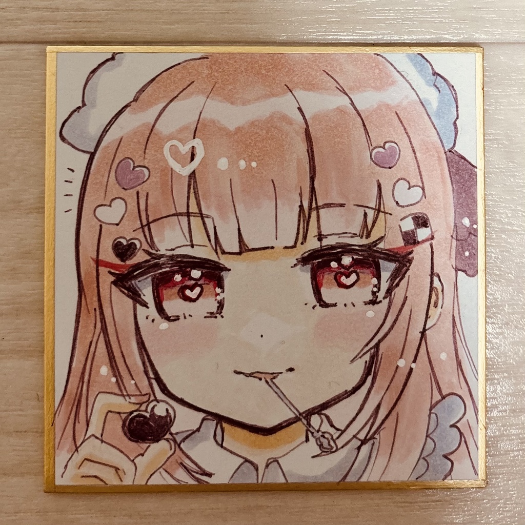 暁山瑞稀　手描き色紙