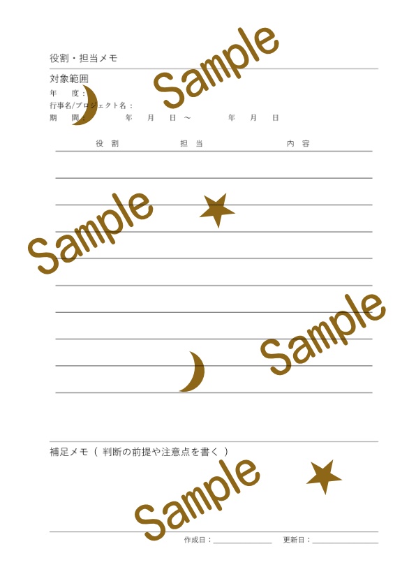 あとで考えるための記録紙