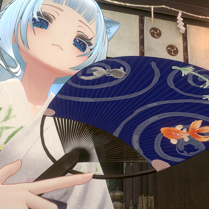 【無料配布】風が出る!巨大化する!うちわギミック ver1.2 デスクトップ対応