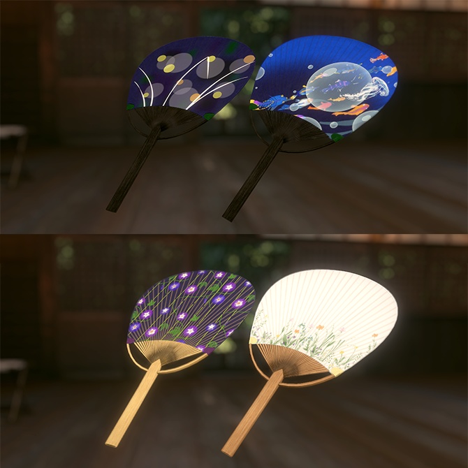 【無料配布】風が出る!巨大化する!うちわギミック ver1.2 デスクトップ対応