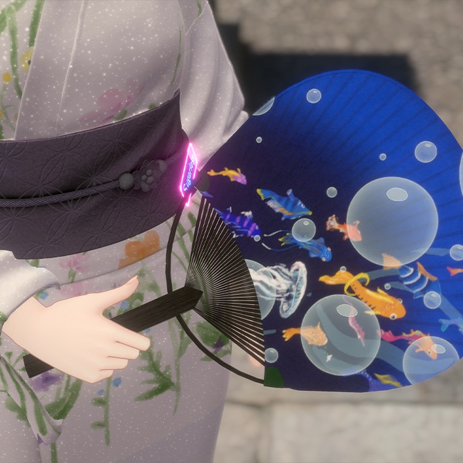 【無料配布】風が出る!巨大化する!うちわギミック ver1.2 デスクトップ対応