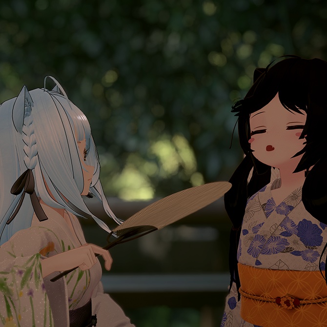 【無料配布】風が出る!巨大化する!うちわギミック ver1.2 デスクトップ対応