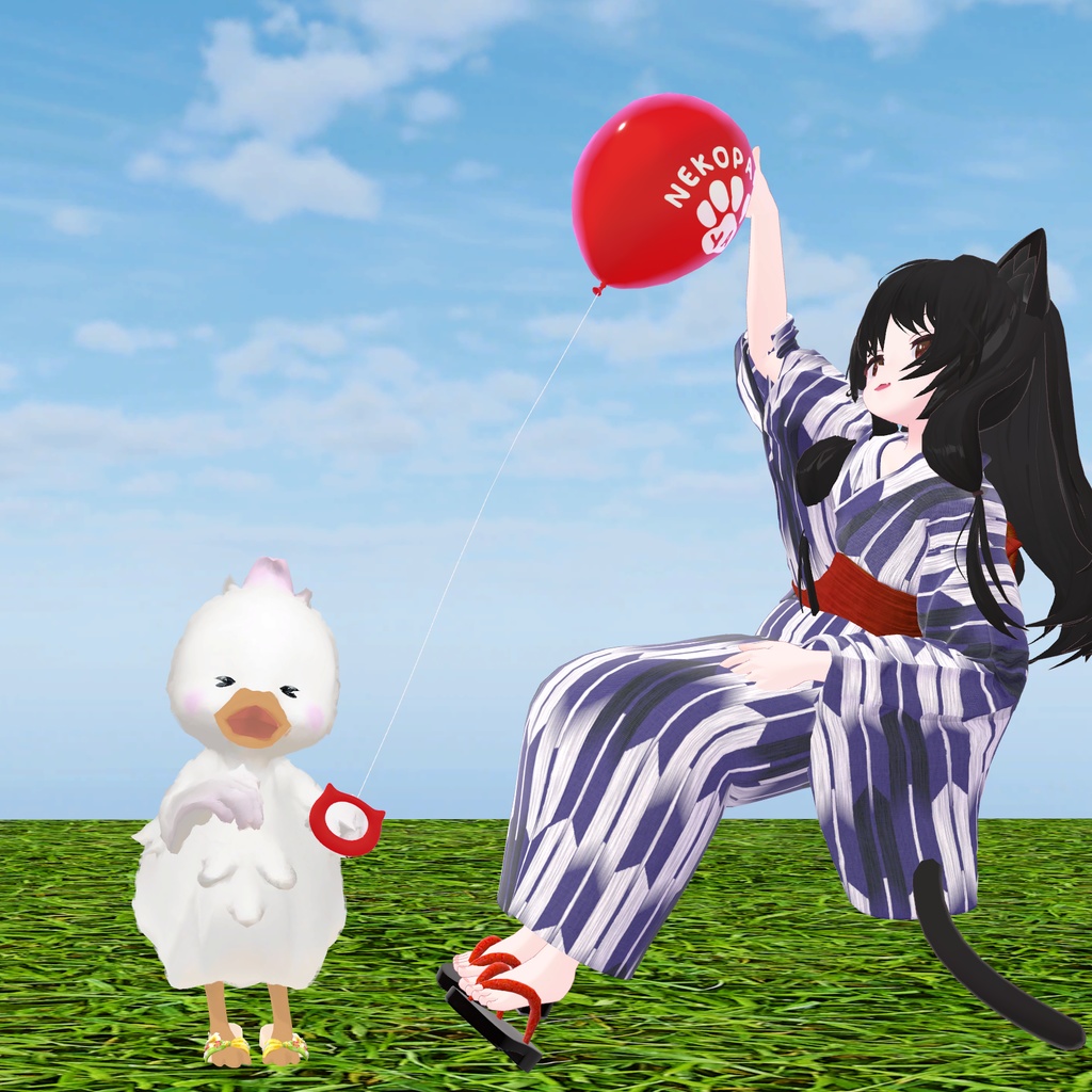 【無料配布】Vket初参加記念 ねこパン屋風船