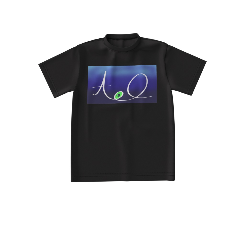 ビッグシルエット Tシャツ(黒) 「Abyss Org」テーマ