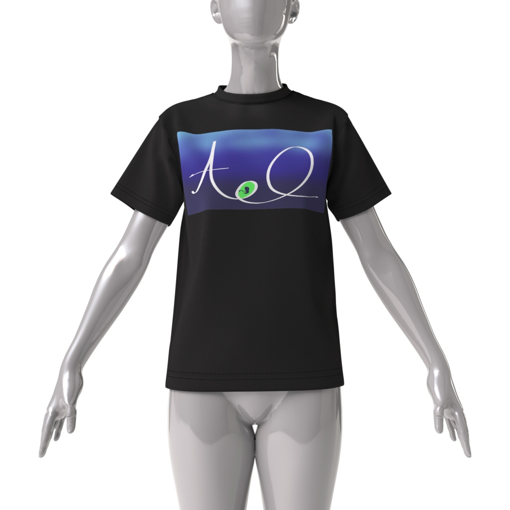 ビッグシルエット Tシャツ(黒) 「Abyss Org」テーマ