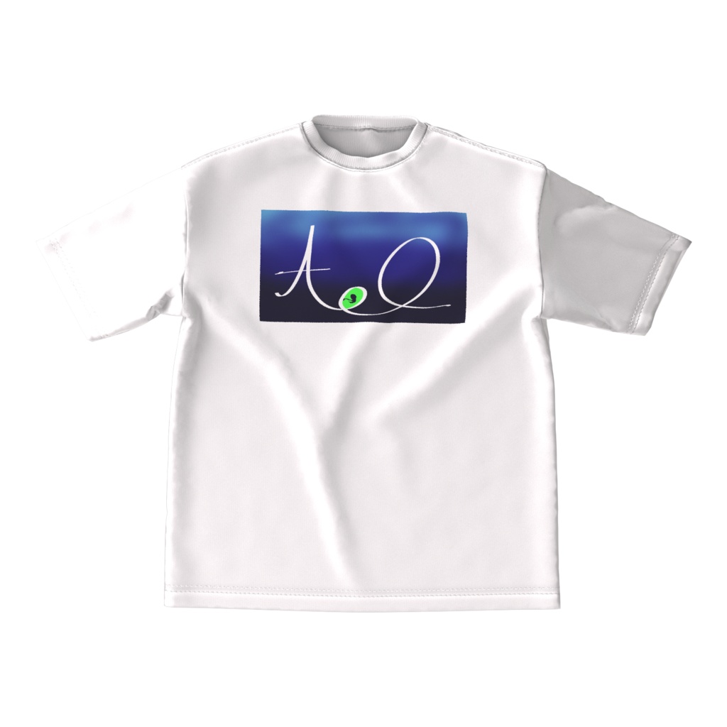 ビッグシルエットTシャツ(白) 「Abyss Org」テーマ