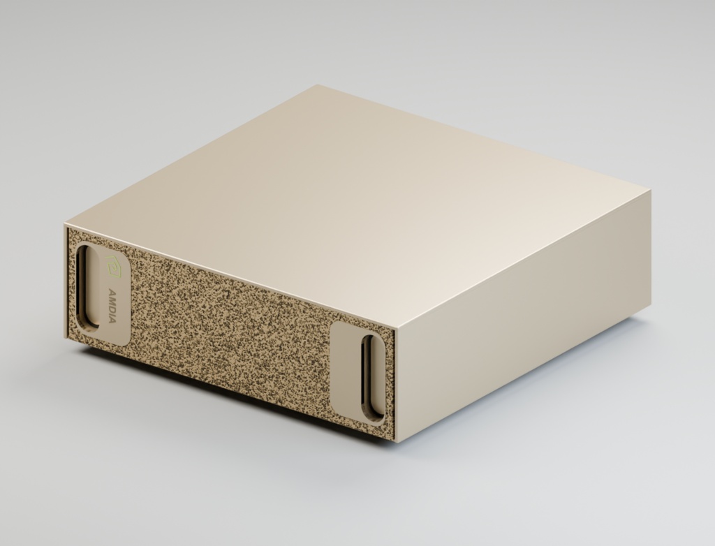 DGX Spark風　金ピカAIミニPC