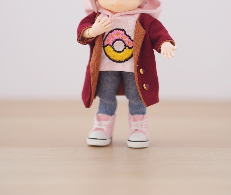 フード 刺繍パーカー ねんどろいどどーる / オビツ11 服