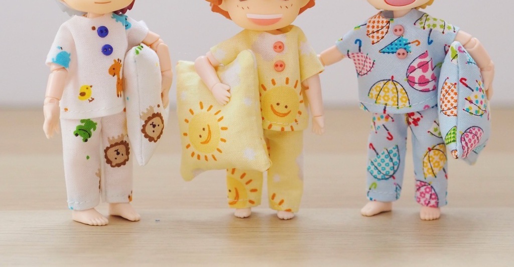 オビツ11服 パジャマセット+枕 | 3色