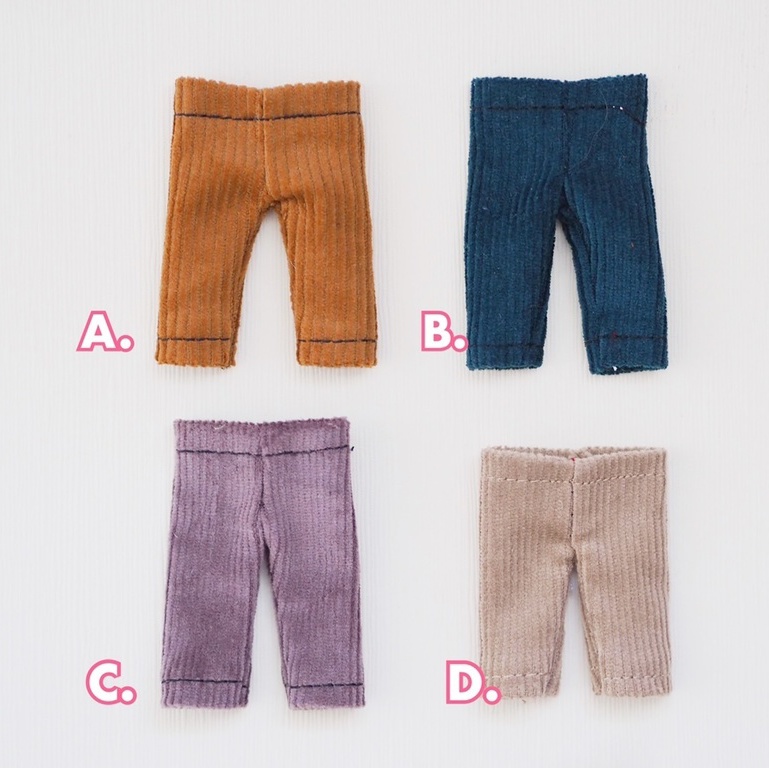 ねんどろいどどーる服 オビツ11服 ベルベット パンツ | 4色