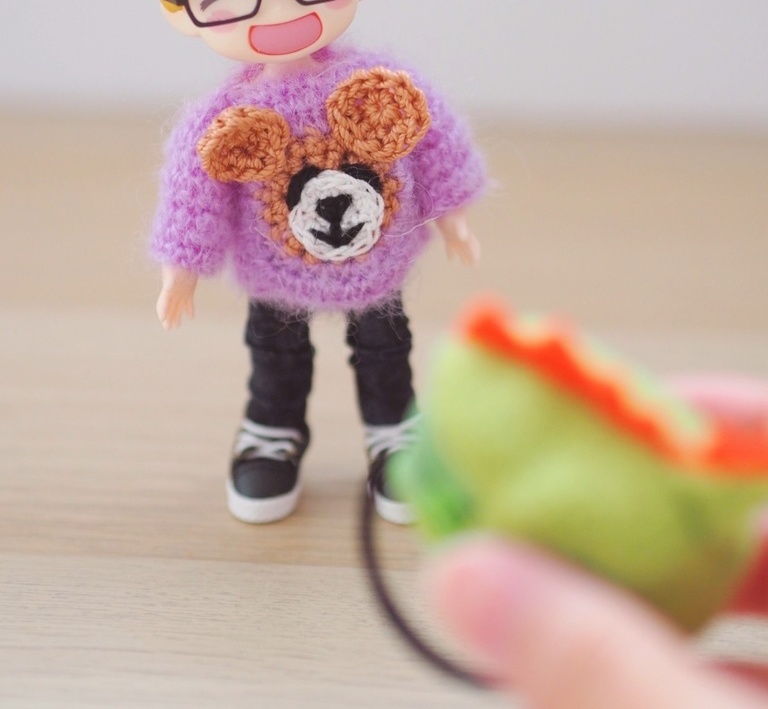 オビツ11 ねんどろいどどーる 手作り 恐竜 バッグ