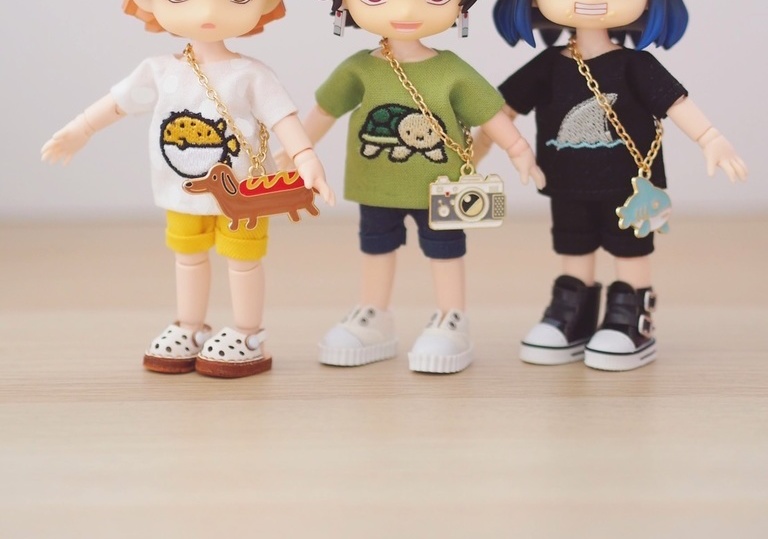 海洋 刺繡 Tシャツ ねんどろいどどーる オビツ11