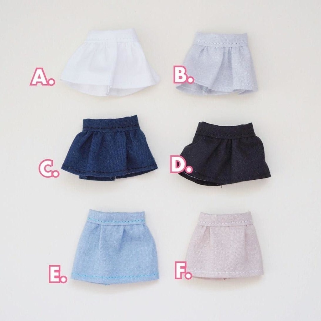 無地スカート ねんどろいどどーる服 オビツ11服 6色