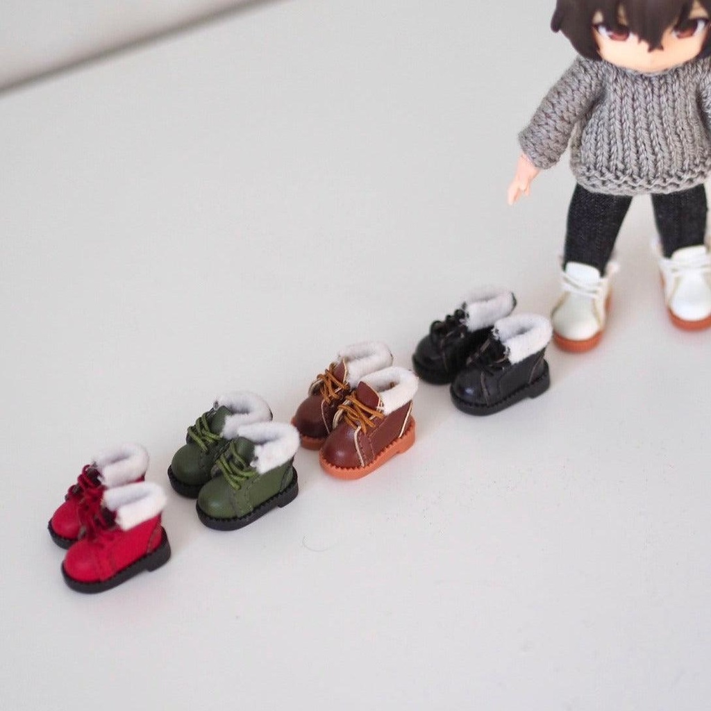毛皮トリミングブーツ オビツ11 ねんどろいどどーる