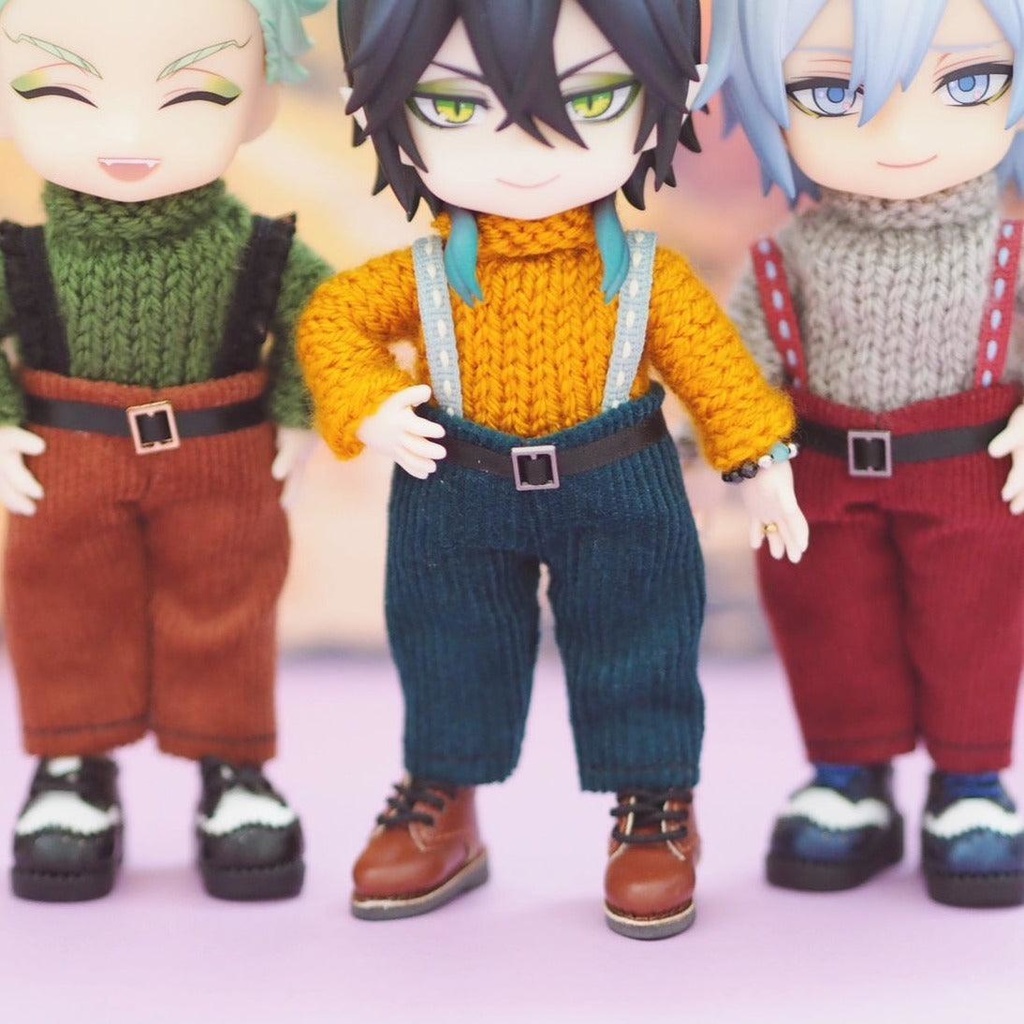 オーバーオールパンツ ねんどろいどどーる服 オビツ11服