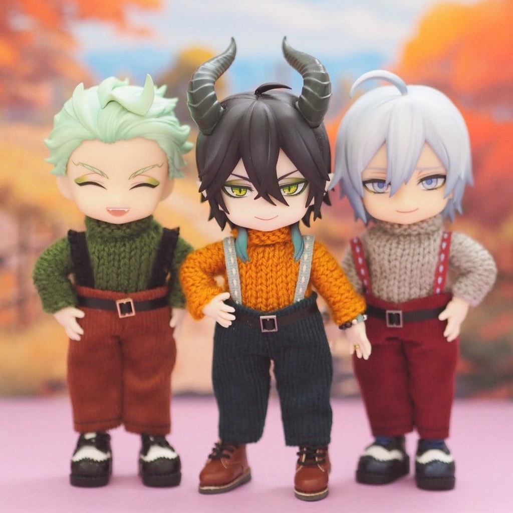 オーバーオールパンツ ねんどろいどどーる服 オビツ11服