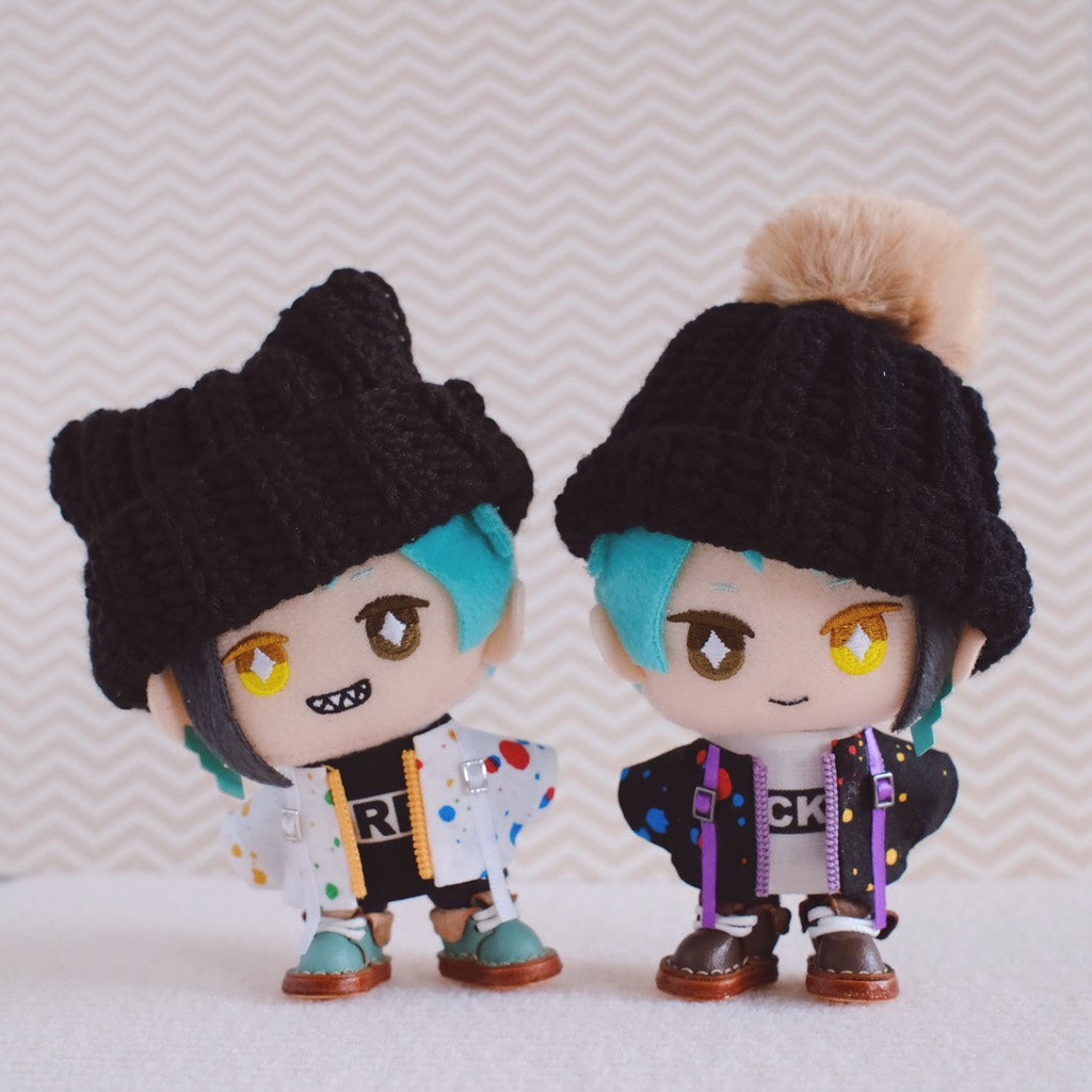 【10cmぬい/ねんどろいど】冬のポンポン付きニット帽・ビーニー(全3種・3サイズ)