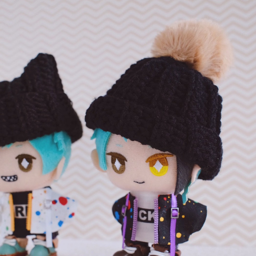 【10cmぬい/ねんどろいど】冬のポンポン付きニット帽・ビーニー(全3種・3サイズ)