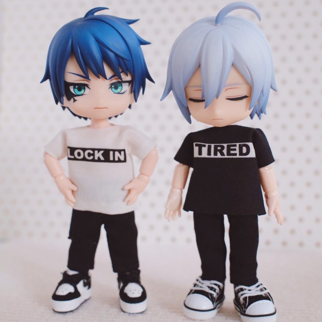 【オビツ11/ねんどろいどどーる】英字ロゴTシャツ(全2種)