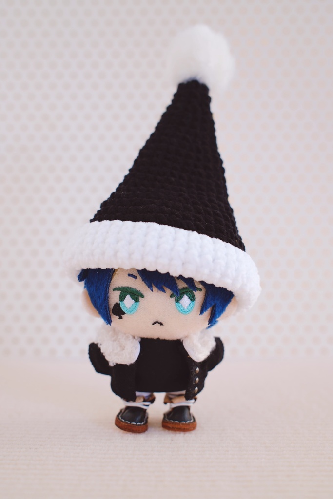 【ぬい/ねんどろいど】手編みサンタ帽子&靴下おくるみ(全7色)