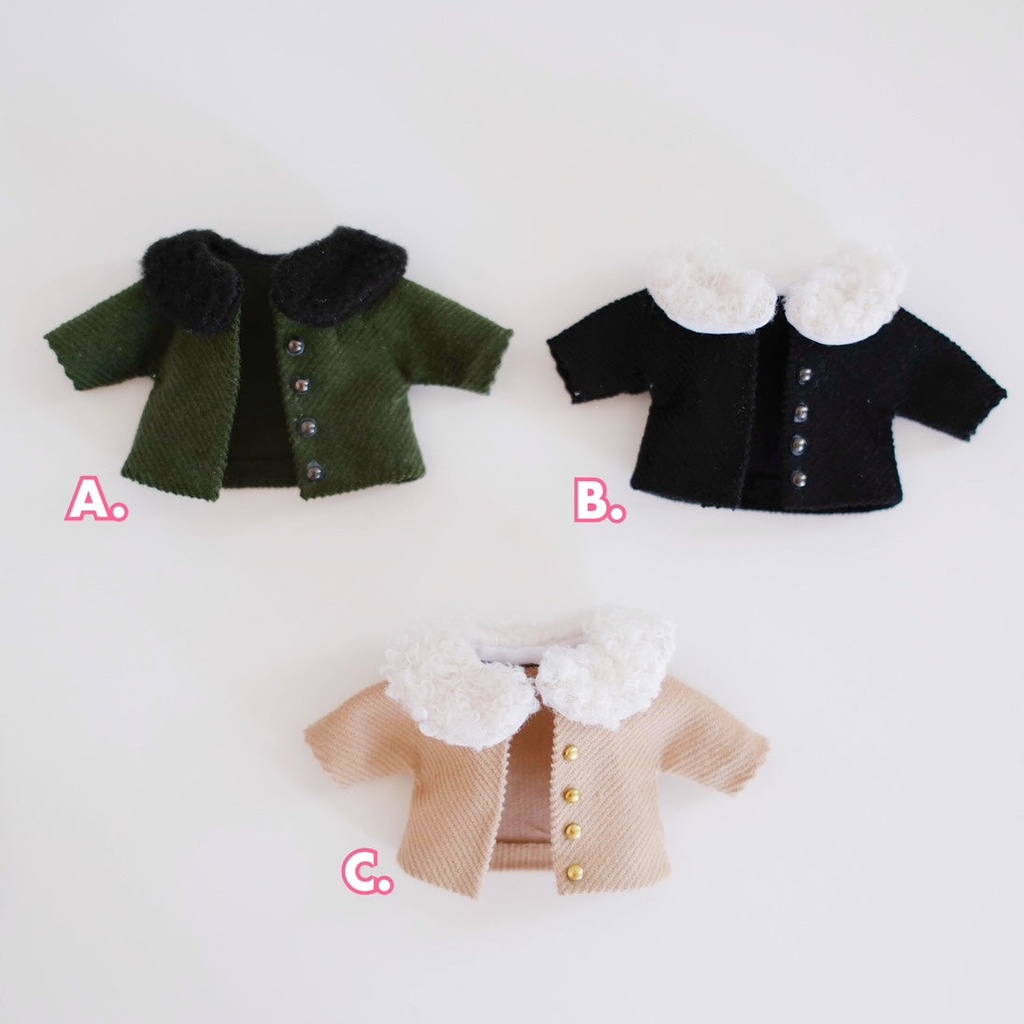 【オビツ11/ねんどろいどどーる】襟ファー付きコーデュロイコート（全3色）