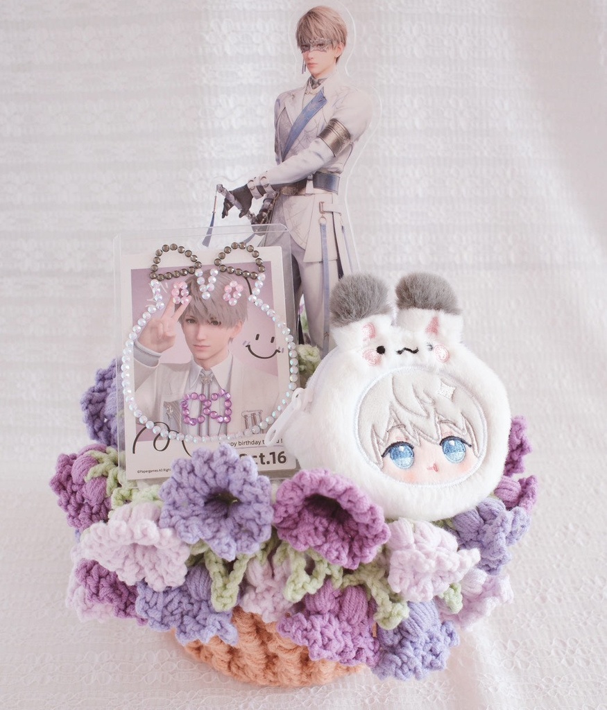 推し活 お花型ブランケット&鉢セット(ぬいぐるみ・トレカ用)