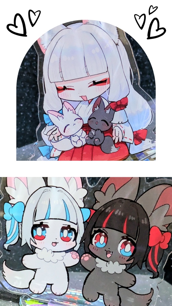 【単品より少しオトク】ちいこいキツネちゃん🦊アクスタセット🩵❤️