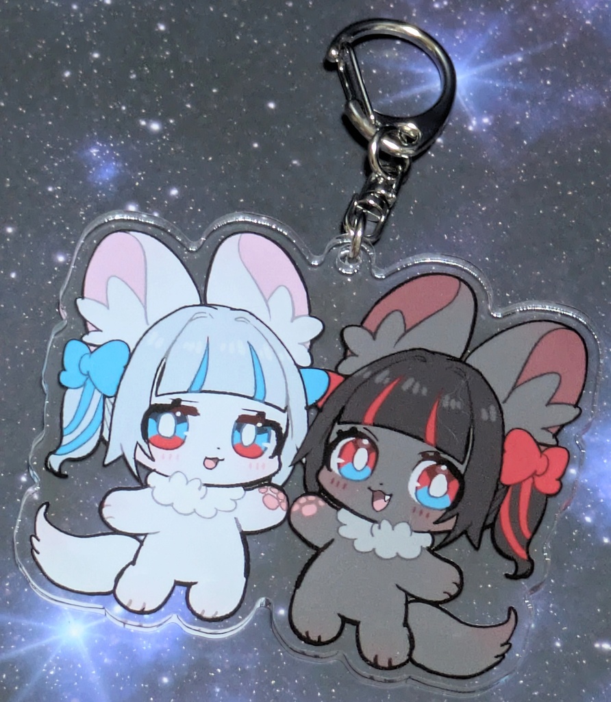 ちいこいキツネちゃん🩵❤️両面アクキー