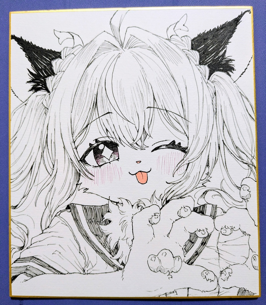 【手描き色紙】学生夢ちゃん