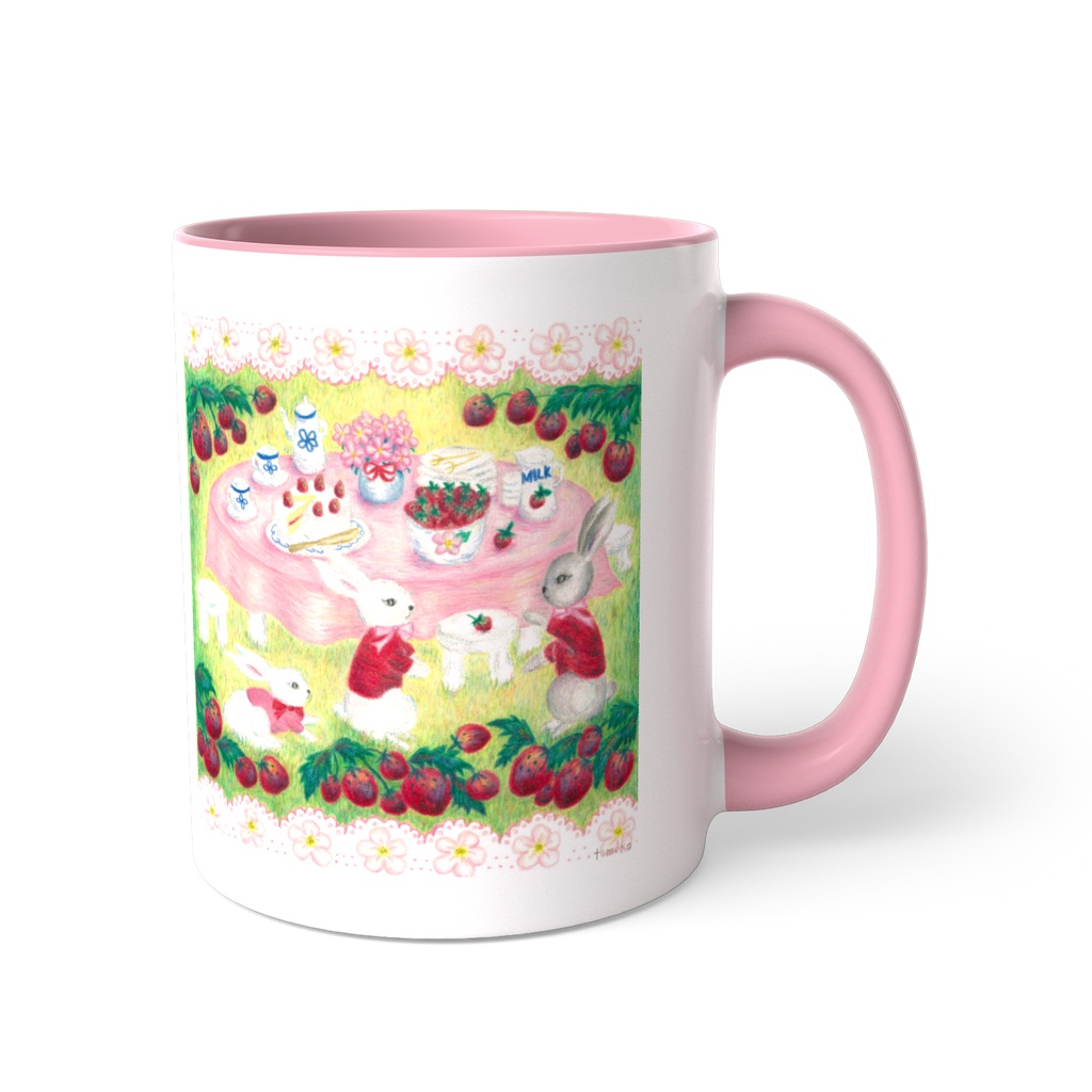 いちごパーティー　ツートンカラーマグカップ