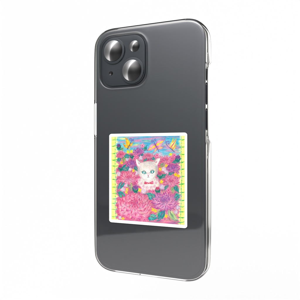 お花畑でかくれんぼ　スマホステッカー